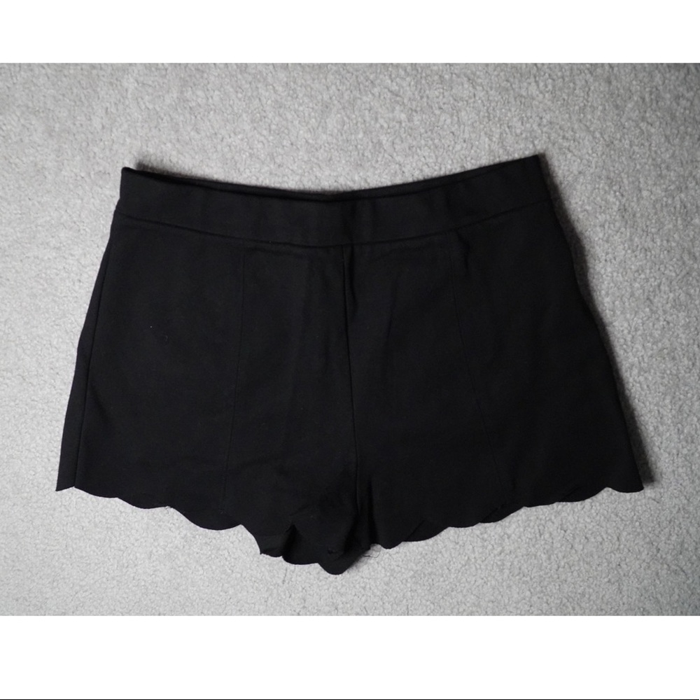 Black Shorts with Loop Cutouts